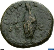 As - Antoninus Pius VOTA SOL DECENN II COS IIII S C, Rome, 158-159 reverse image