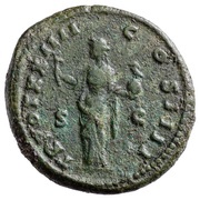 As - Antoninus Pius TR POT XXIIII COS IIII S C; Aeternitas, Rome, 160-161 reverse image