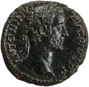 As - Antoninus Pius TR POT XXIIII COS IIII S C; Genius obverse image