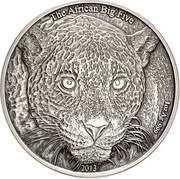 1000 Francs Leopard, Cameroon, 2013 reverse image