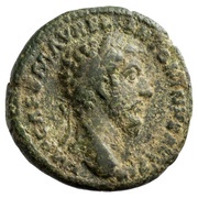 As - Marcus Aurelius and Lucius Verus CONCORD AVGVSTOR TR P XV COS III S C obverse image