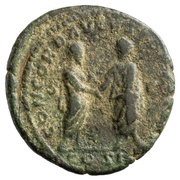 As - Marcus Aurelius and Lucius Verus CONCORD AVGVSTOR TR P XV COS III S C, Rome, 161 reverse image