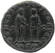 As - Lucius Verus and Marcus Aurelius CONCORD AVGVSTOR TR P COS II S C, Rome, 161 reverse image