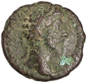 As - Marcus Aurelius and Lucius Verus CONCORD AVGVSTOR TR P XVI COS III S C obverse image