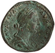 As - Faustina the Younger CONCORDIA S C; Concordia and Spes obverse image
