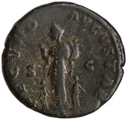 As - Faustina the Younger FECVND AVGVSTAE S C; Fecunditas, Rome, 161-176 reverse image
