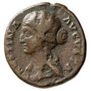 As - Faustina the Younger FECVND AVGVSTAE S C; Fecunditas obverse image