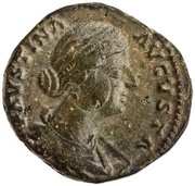 As - Faustina the Younger IVNO S C; Juno obverse image