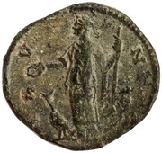 As - Faustina the Younger IVNO S C; Juno, Rome, 161-176 reverse image