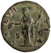 As - Faustina the Younger LAETITIA S C; Laetitia, Rome, 161-176 reverse image