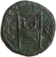 As - Faustina the Younger, Commodus, and Antoninus Pius SAECVLI FELICIT S C, Rome, 161-176 reverse image