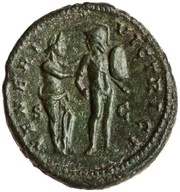 As - Faustina the Younger VENERI VICTRICI S C; Venus and Mars, Rome, 161-176 reverse image