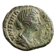 As - Faustina the Younger VENVS FELIX S C; Venus and Victory obverse image
