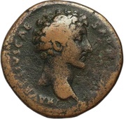 As - Marcus Aurelius M ANTONINVS AVG TR P XXVIII obverse image
