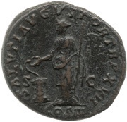 As - Marcus Aurelius SALVTI AVGVSTOR TR P XVII COS III S C; Salus, Rome, 162-163 reverse image