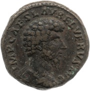 As - Lucius Verus FORT RED TR POT III COS II S C; Fortuna obverse image