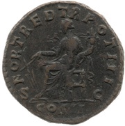 As - Lucius Verus FORT RED TR POT III COS II S C; Fortuna, Rome, 162-163 reverse image