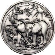 1000 Francs Elephant, Cameroon, 2016 reverse image