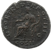 As - Lucius Verus FORT RED TR POT III COS II S C; Fortuna, Rome, 162-163 reverse image