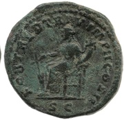 As - Lucius Verus FORT RED TR P V IMP II COS II S C; Fortuna, Rome, 164-165 reverse image