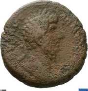 As - Lucius Verus FORT RED TR P V IMP II COS II S C; Fortuna obverse image