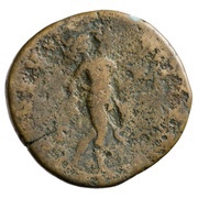 As - Lucius Verus TR POT V IMP II COS II S C; Mars, Rome, 164-165 reverse image