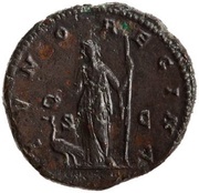 As - Lucilla IVNO REGINA S C; Juno, Rome, 164-169 reverse image