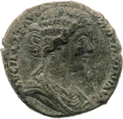 As - Lucilla PVDICITIA S C; Pudicitia obverse image