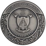1000 Francs Tibetan carved skull obverse image