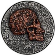 1000 Francs Tibetan carved skull, Cameroon, 2017 reverse image