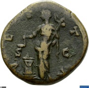 As - Lucilla VESTA S C; Vesta, Rome, 164-169 reverse image
