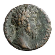 As - Marcus Aurelius TR POT XXI IMP IIII COS III S C obverse image