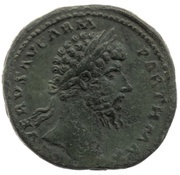 As - Lucius Verus TR P VIII IMP IIII COS III S C; Roma obverse image