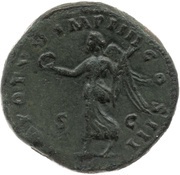 As - Lucius Verus TR P VIII IMP IIII COS III S C; Roma, Rome, 167-168 reverse image