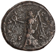 As - Marcus Aurelius IMP VI COS III S C; Victory, Rome, 171-172 reverse image
