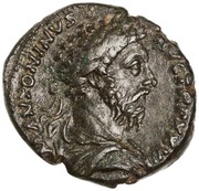 As - Marcus Aurelius GERMANIA SVBACTA IMP VI COS III S C; Germania obverse image