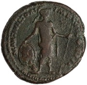 As - Marcus Aurelius MARTI VICTORI IMP VI COS III S C; Mars, Rome, 173-174 reverse image
