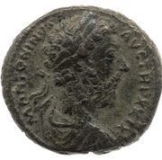 As - Marcus Aurelius CONCORD EXERC IMP VII COS III S C obverse image