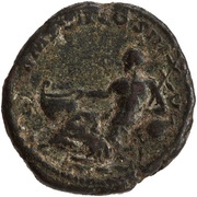 As - Marcus Aurelius IMP VII COS III S C; Tiber, Rome, 174-175 reverse image
