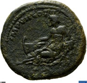 As - Marcus Aurelius IMP VII COS III S C; Tiber, Rome, 174-175 reverse image