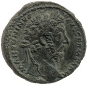 As - Marcus Aurelius SECVRIT PVB TR P XXX IMP VIII COS III S C; Securitas obverse image