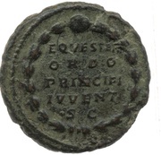 As - Commodus EQVESTER ORDO PRINCIPI IVVENT S C, Rome, 175-176 reverse image