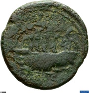 As - Marcus Aurelius IMP VIII COS III FELICITATI AVG P P S C; Neptune, Rome, 176-177 reverse image