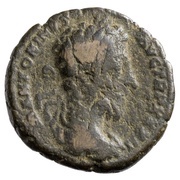 As - Marcus Aurelius IMP VIIII COS III P P S C; Victory obverse image