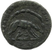 As - Marcus Aurelius TR P XXXIII IMP X COS III S C; Romulus and Remus, Rome, 179-180 reverse image