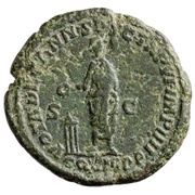 As - Commodus VOTA DEC ANN SVSC TR P VI IMP IIII COS III P P S C, Rome, 181 reverse image