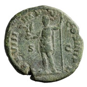 As - Commodus TR P VIII IMP V COS IIII P P S C; Roma and Victory, Rome, 183 reverse image