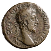As - Commodus TR P VIII IMP V COS IIII P P S C; Fortuna obverse image