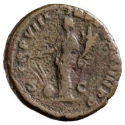 As - Commodus TR P VIII IMP V COS IIII P P S C; Fortuna, Rome, 183 reverse image