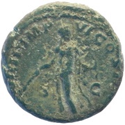 As - Commodus P M TR P VIIII IMP VI COS IIII P P S C; Hercules, Rome, 183-184 reverse image